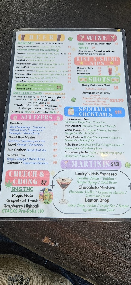 The Lucky Leprechaun Bar & Grill Photo Menu 5