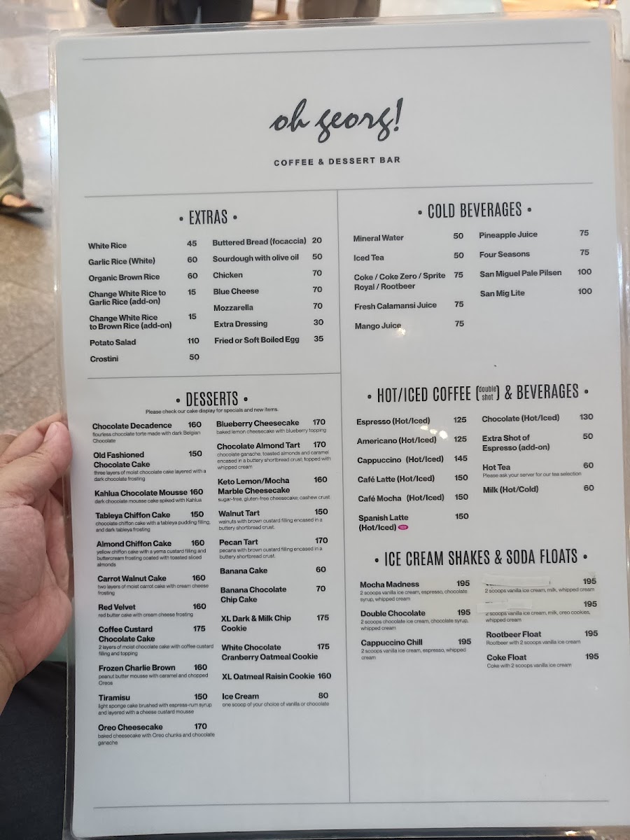 Oh Georg! Photo Menu 2