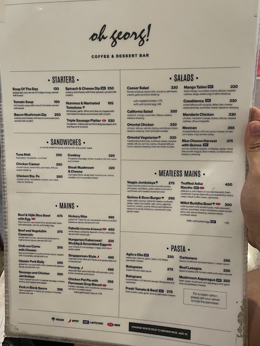 Oh Georg! Photo Menu 3
