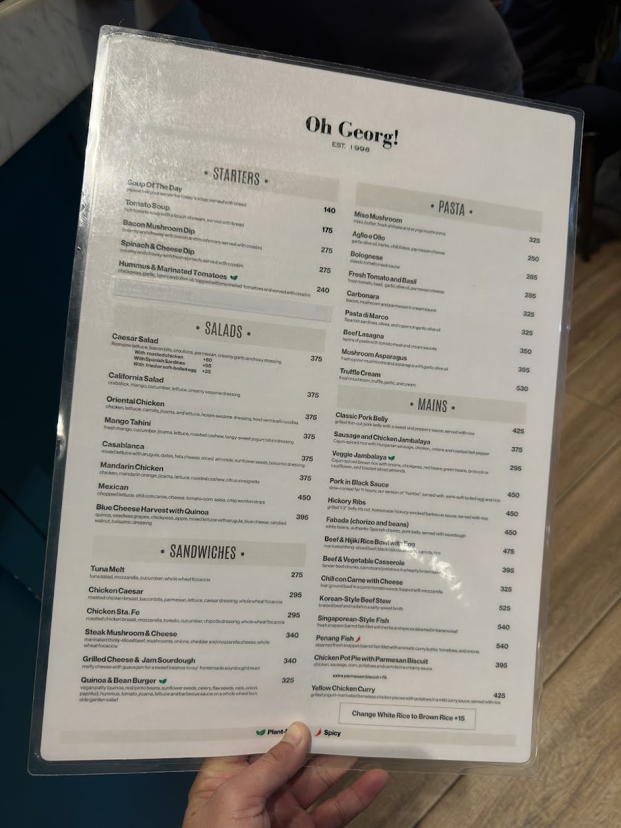 Oh Georg! Photo Menu 7