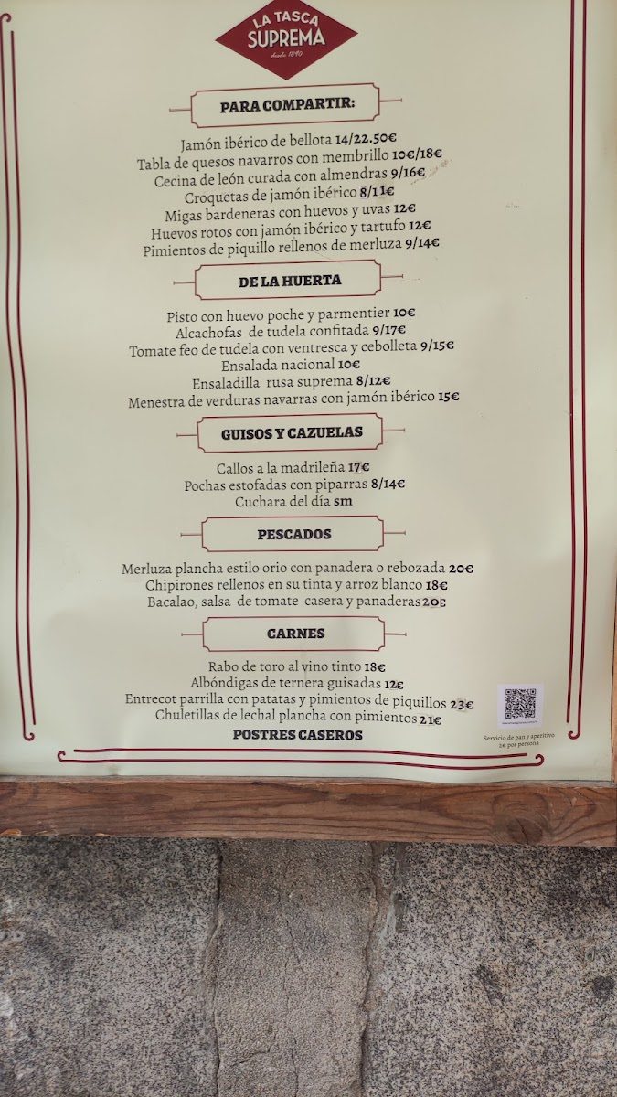 La Tasca Suprema Photo Menu 10