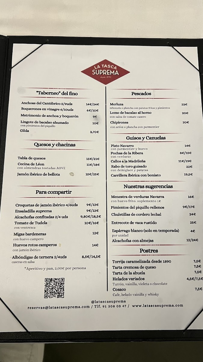 La Tasca Suprema Photo Menu 2