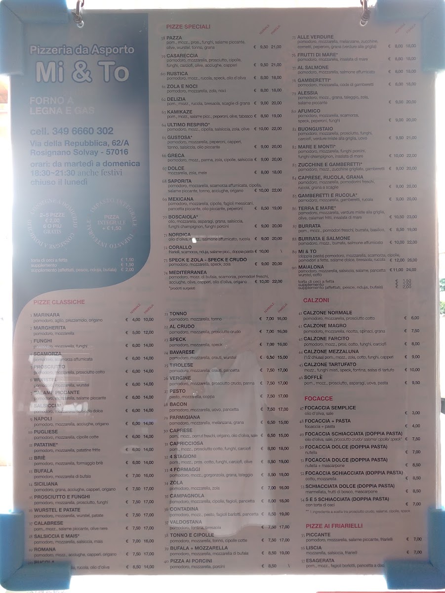 Pizzeria Mi & To Photo Menu 2