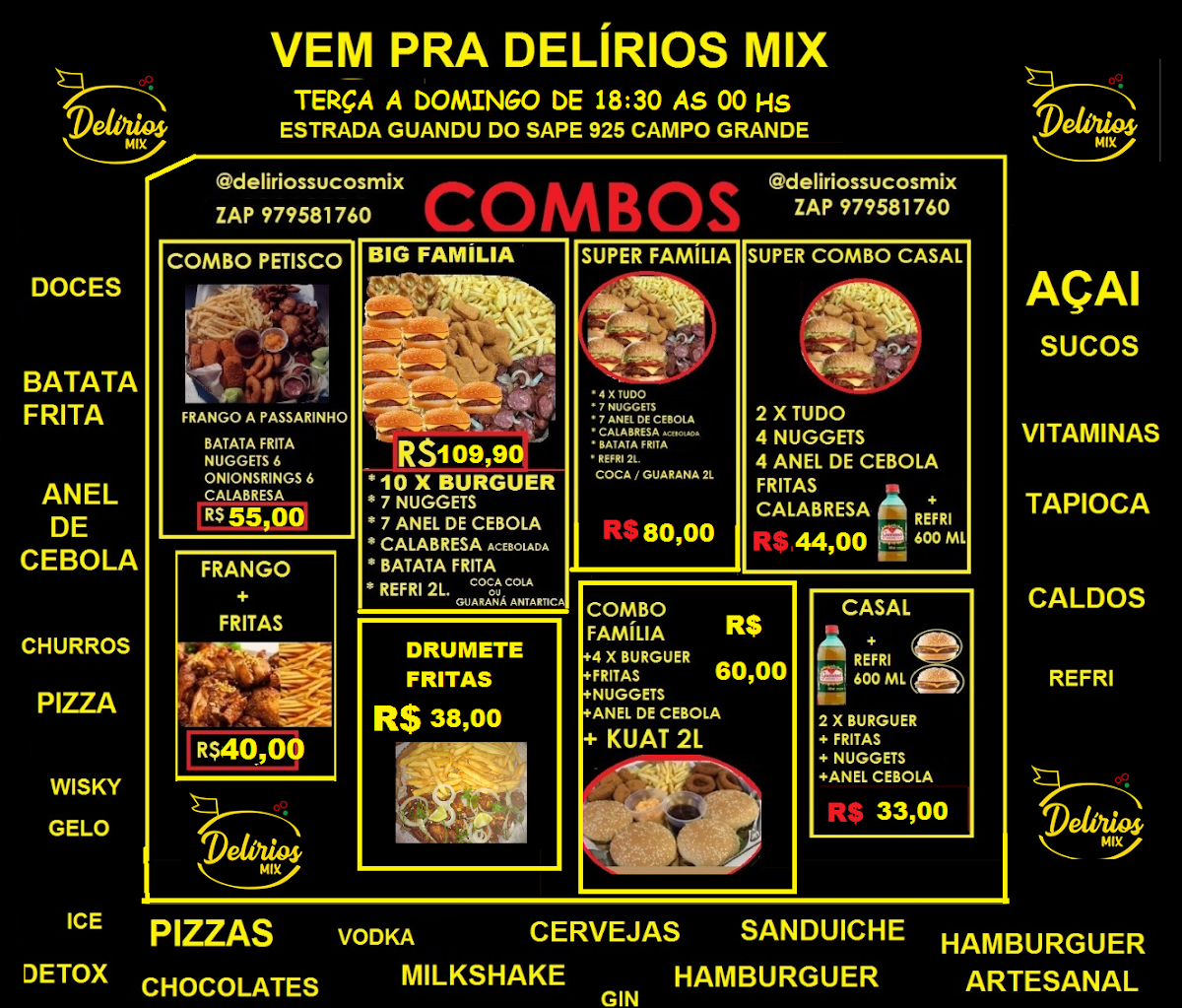 Delírios sucos mix Photo Menu 1