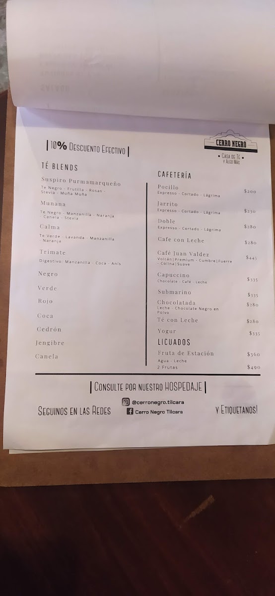 Hostal Cerro Negro Photo Menu 3