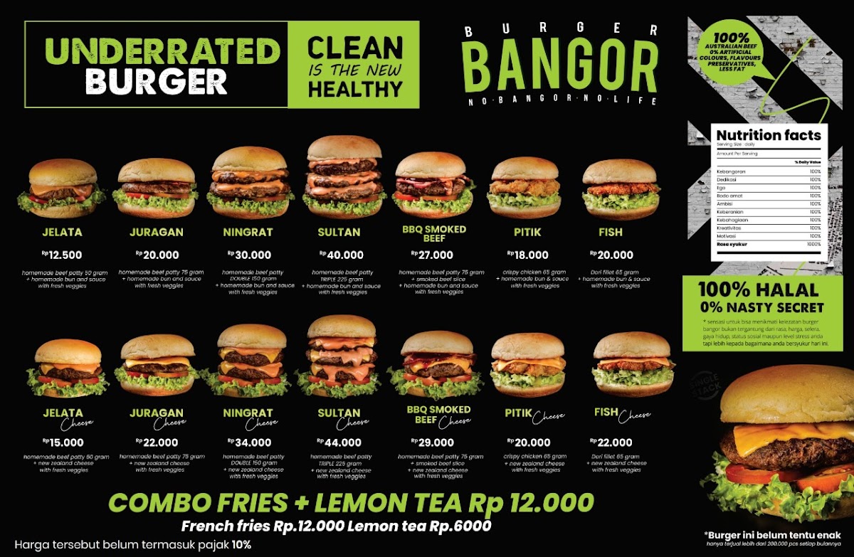 BURGER BANGOR - Mistar Cokrokusumo Photo Menu 3