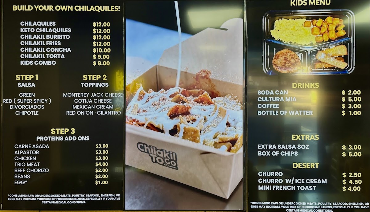 Chilakil To Go Photo Menu 1