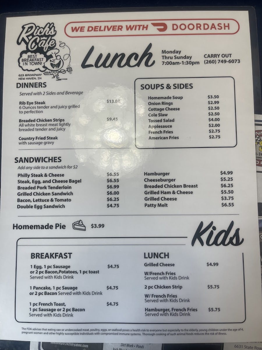 Rich's Cafe New Haven Photo Menu 8