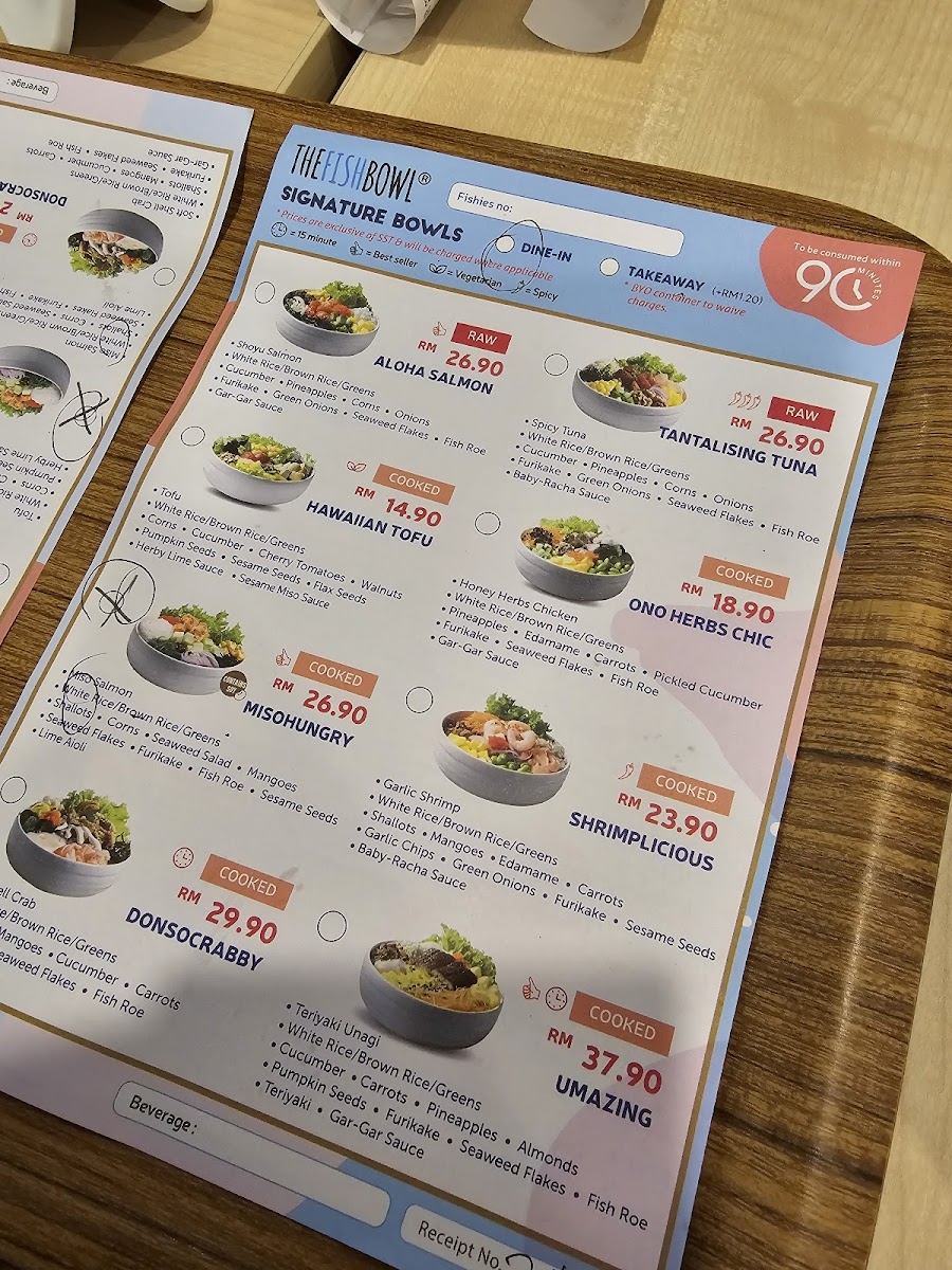 The Fish Bowl Suria KLCC Photo Menu 3