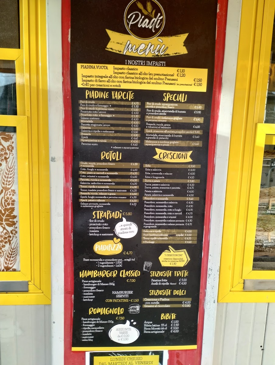 Piadí Photo Menu 1