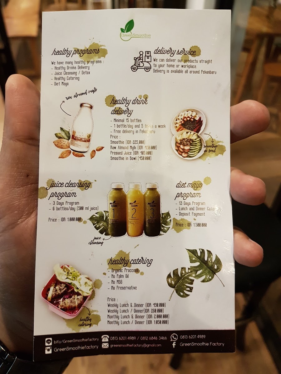 GreenSmoothie Factory Photo Menu 5