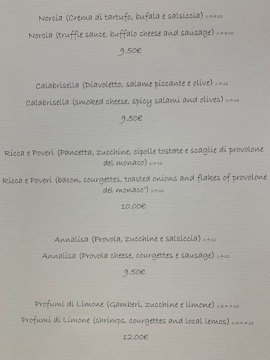 Ristorante Pizzeria Emilia Photo Menu 1