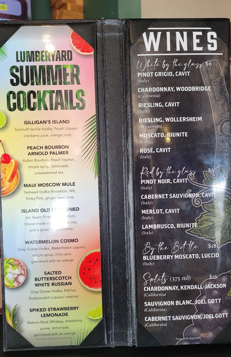 Lumberyard Bar & Grill Photo Menu 1