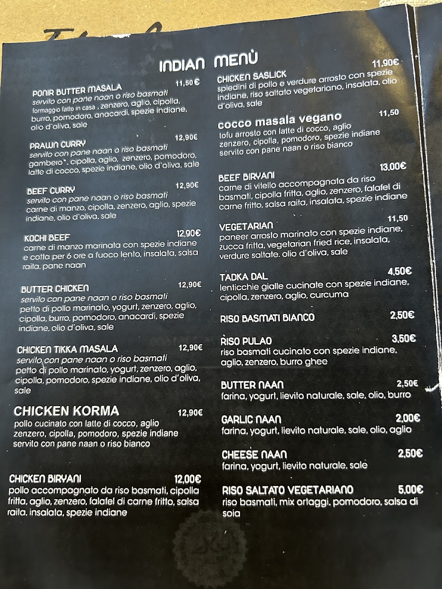 Maryam Indian Food Photo Menu 1