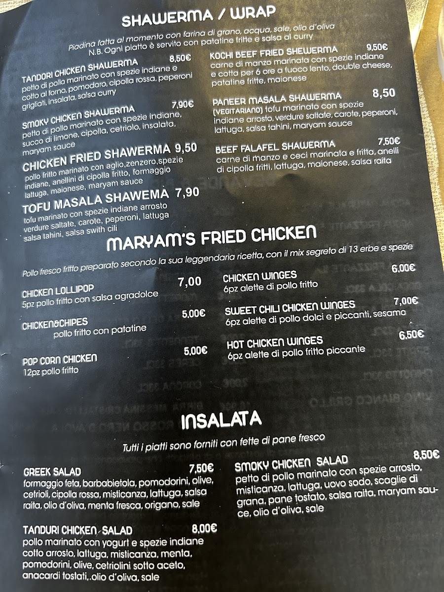 Maryam Indian Food Photo Menu 3