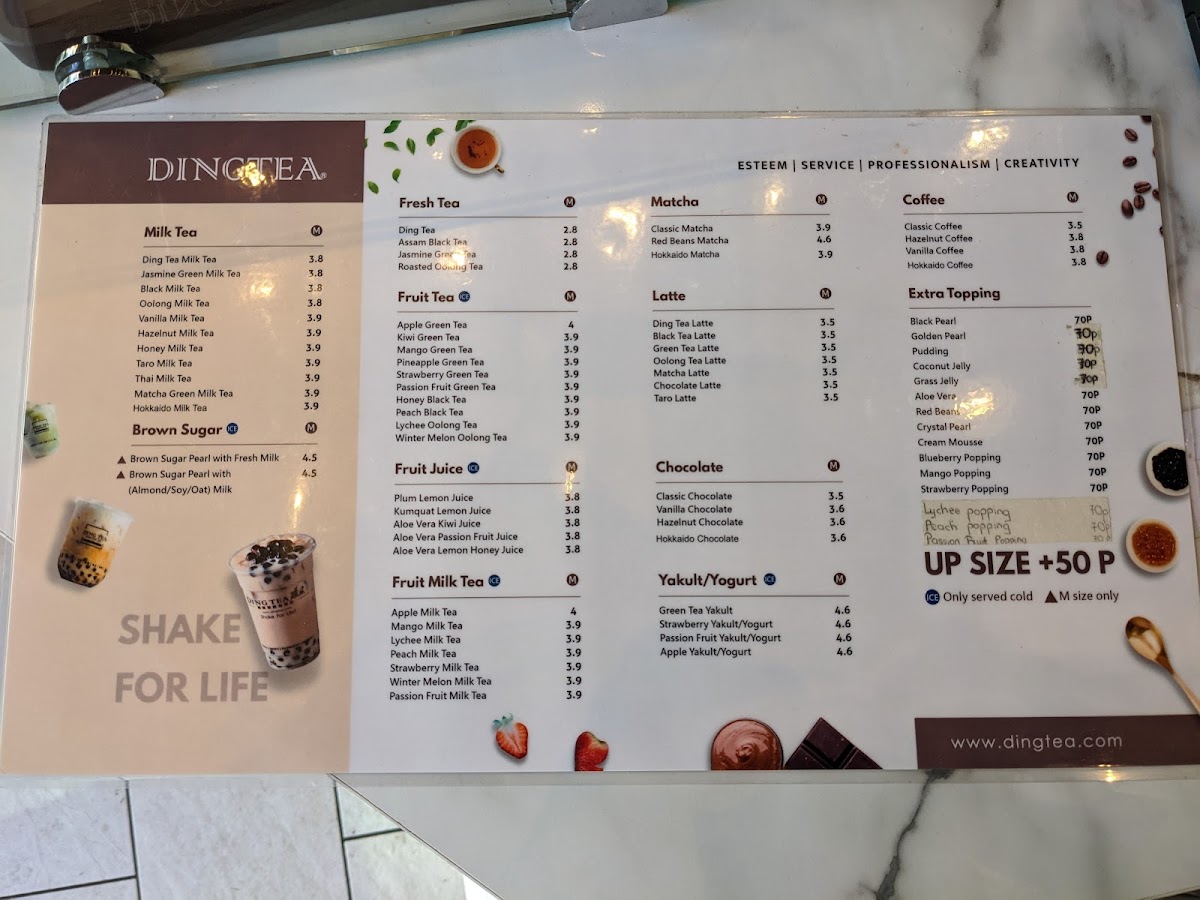 Ding tea Photo Menu 1