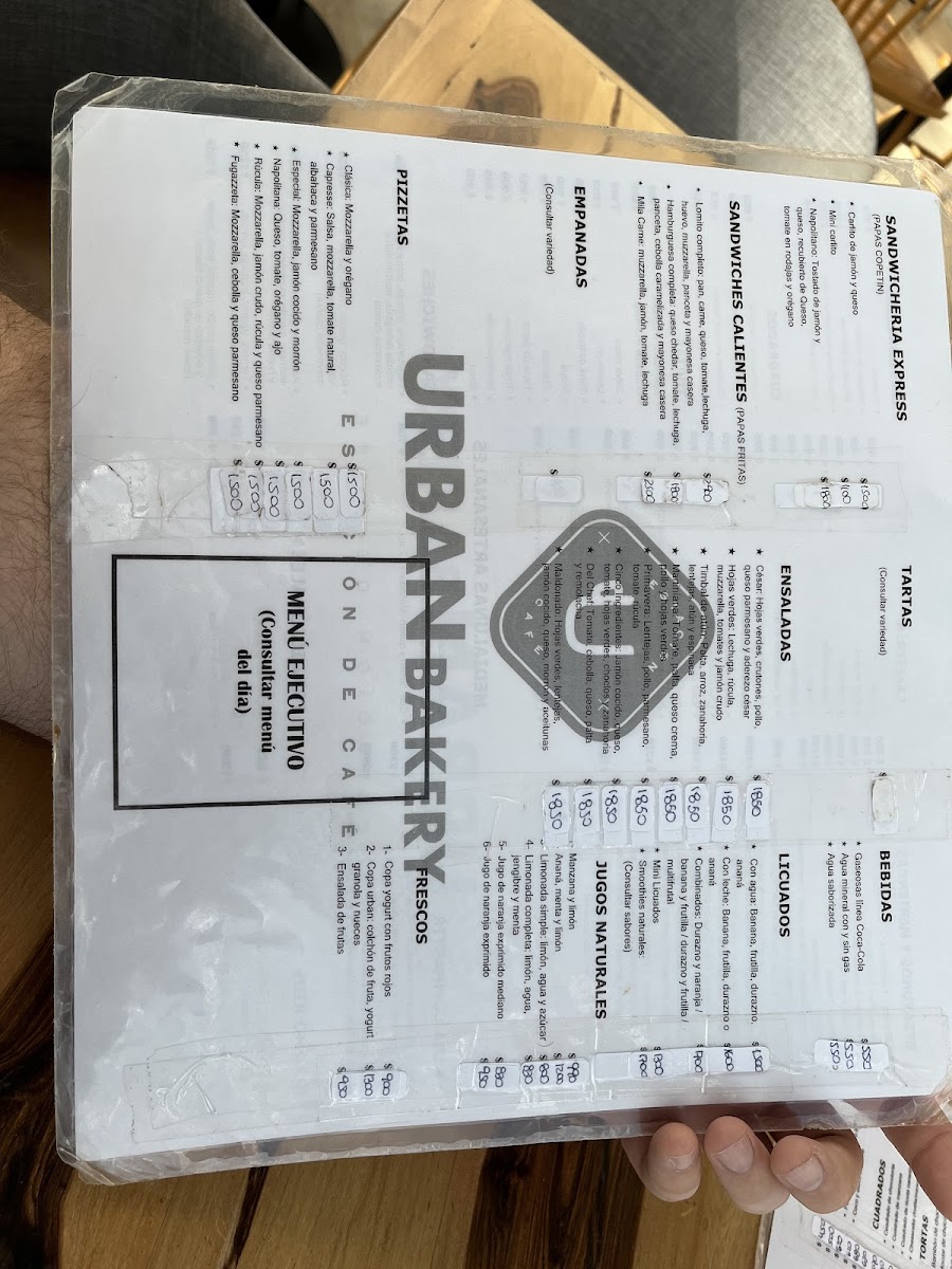 Urban Bakery Photo Menu 1