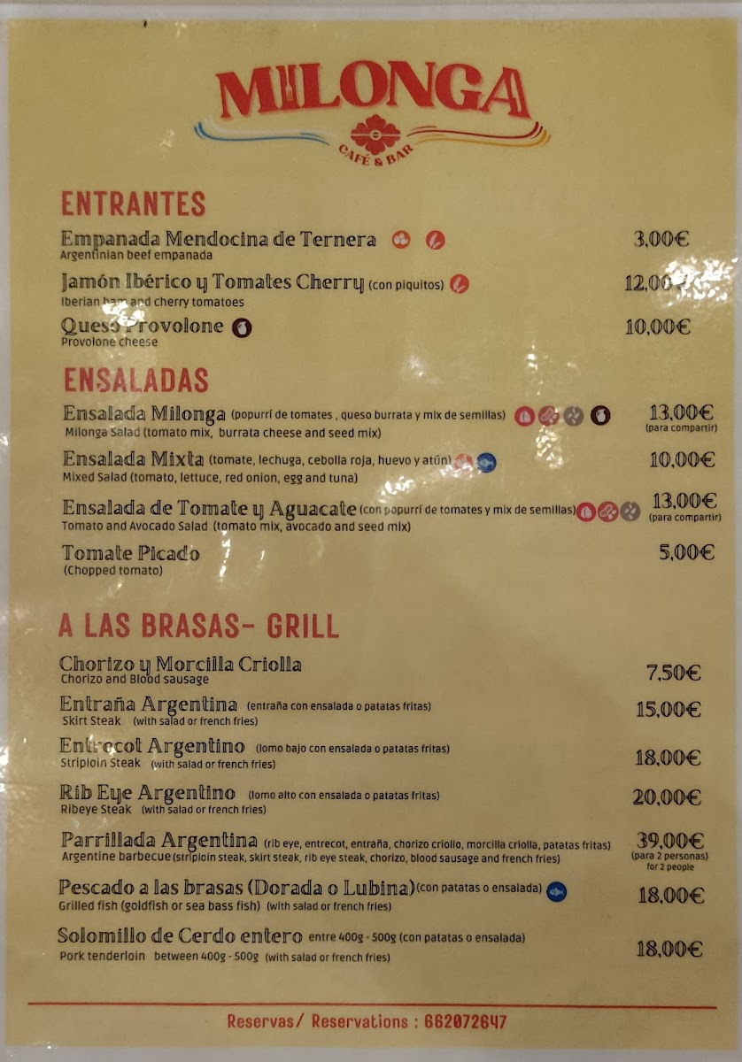 Milonga Argentinian Steak House Photo Menu 1