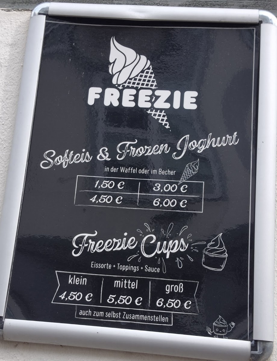 Freezie Photo Menu 1