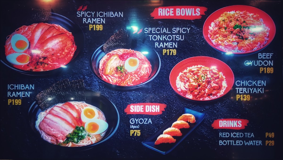 Kyukyu Ramen 99 - Starmall EDSA Photo Menu 1