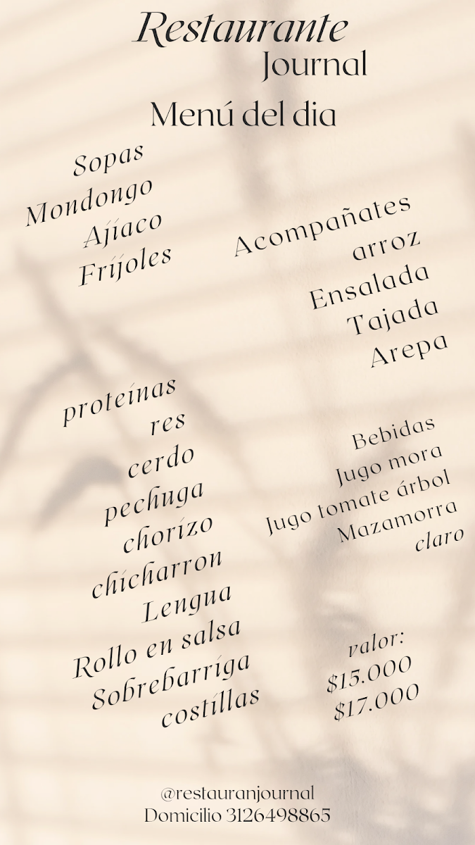 Restaurante JOURNAL Photo Menu 1