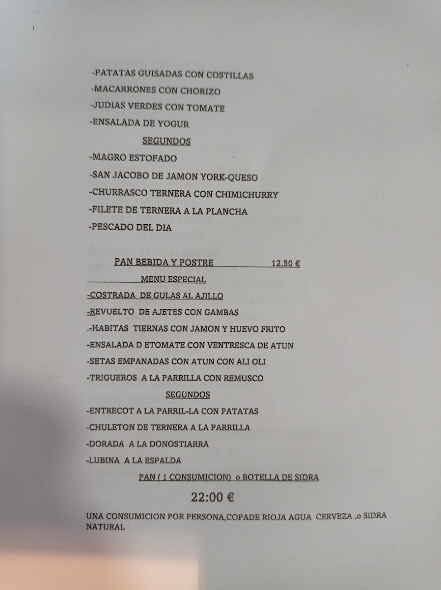 El Buitragueño Photo Menu 1