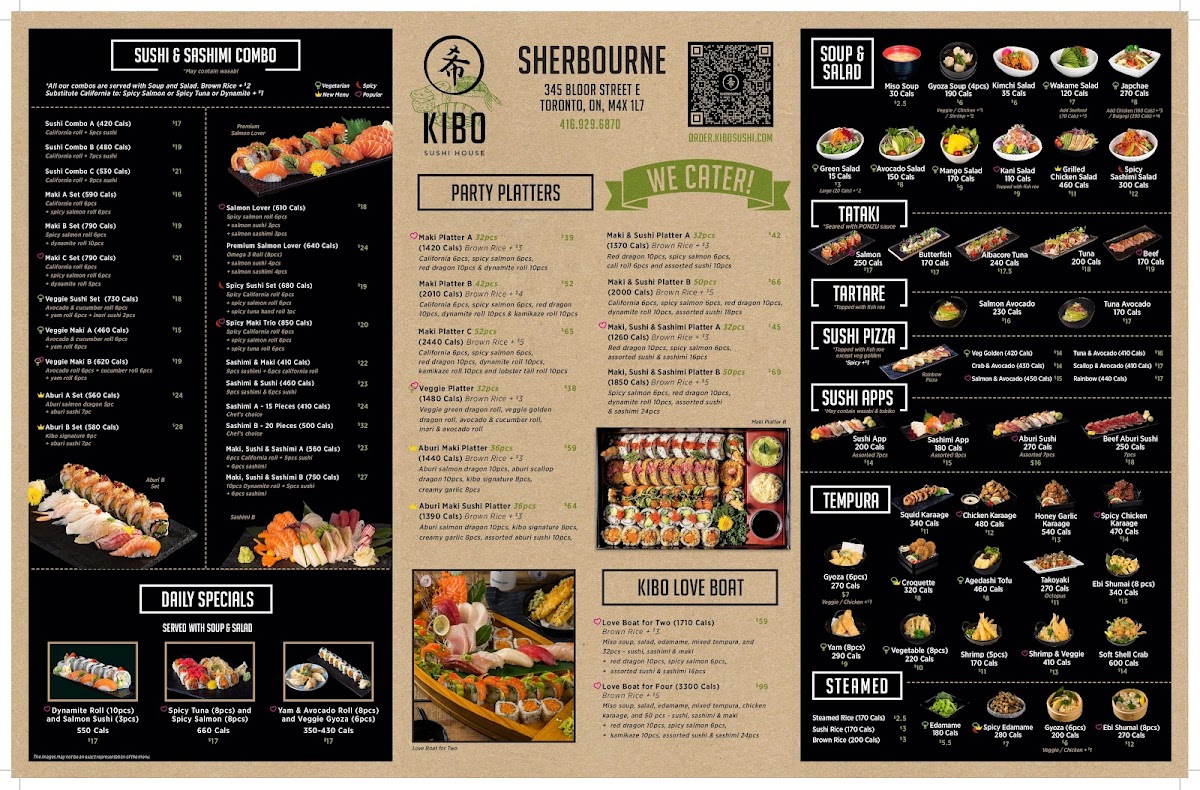 Kibo Sushi House - Sherbourne Photo Menu 1