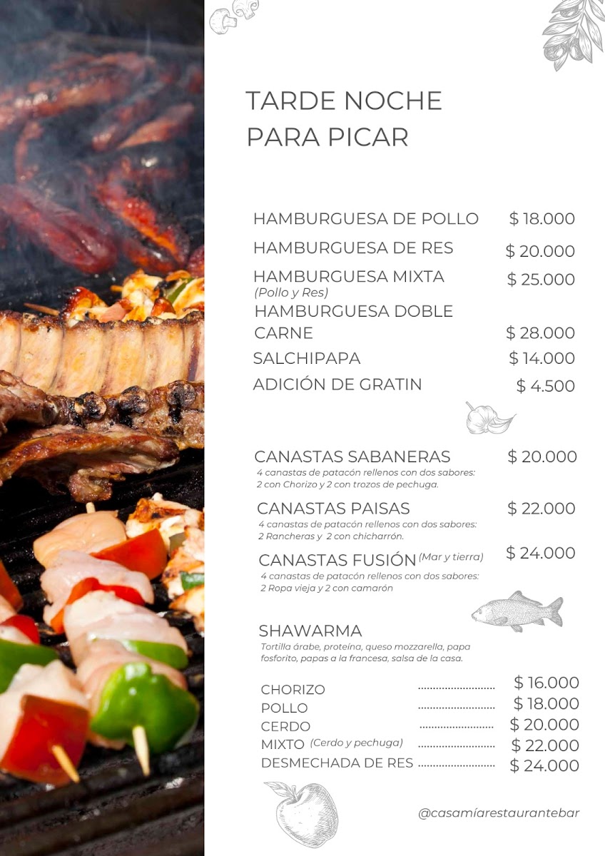 CasaMíaRestauranteBar Sincelejo Photo Menu 1