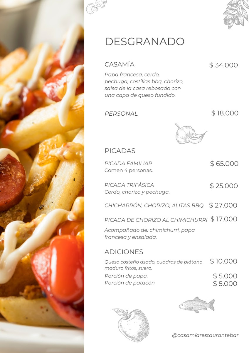 CasaMíaRestauranteBar Sincelejo Photo Menu 2
