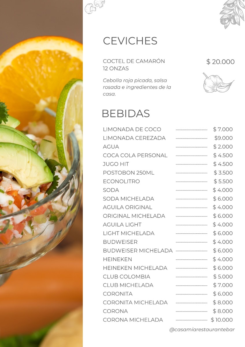 CasaMíaRestauranteBar Sincelejo Photo Menu 3