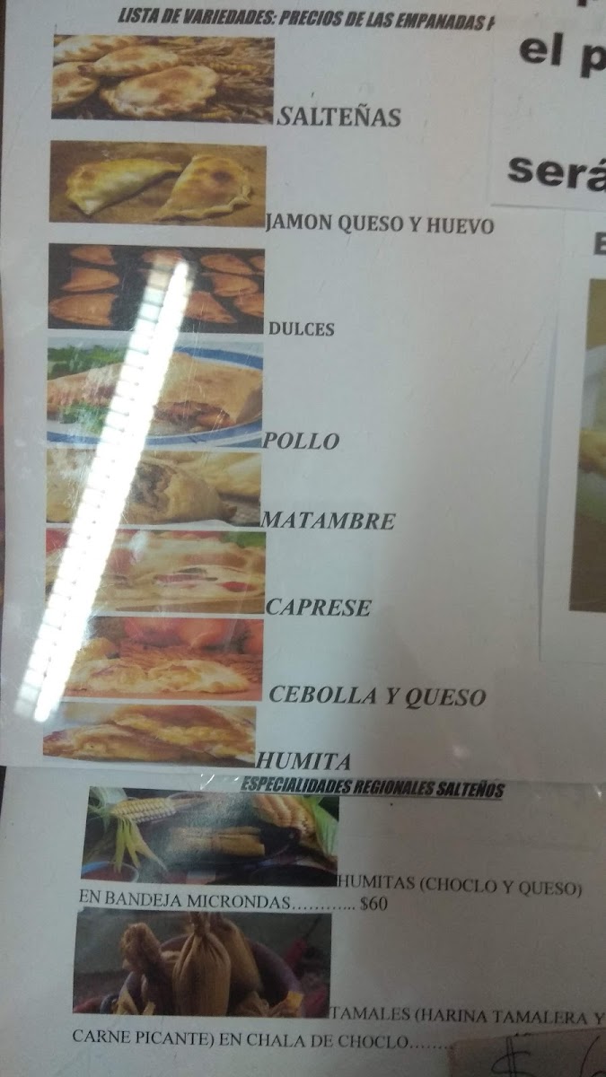 LA NEGRA MARIA Empanadas Salteñas Photo Menu 2