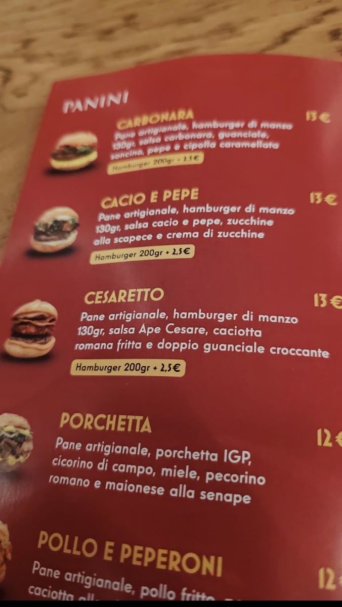Ape Cesare - Isola Photo Menu 8