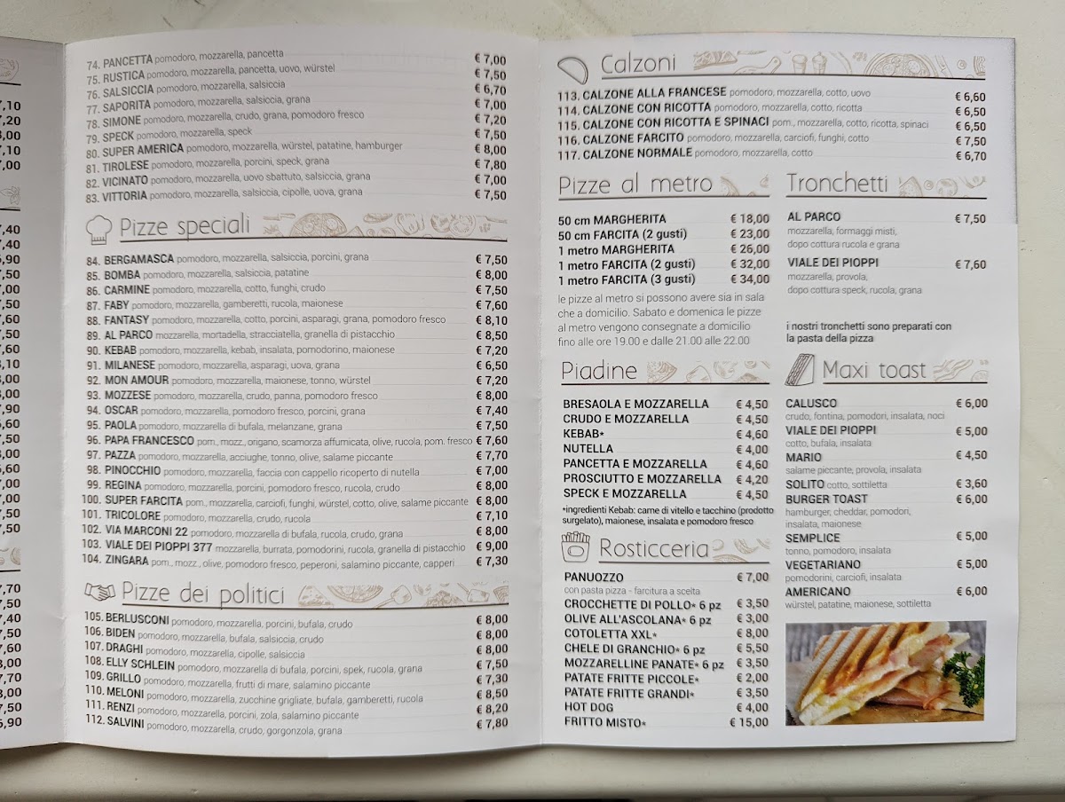Pizzeria al Parco Photo Menu 2