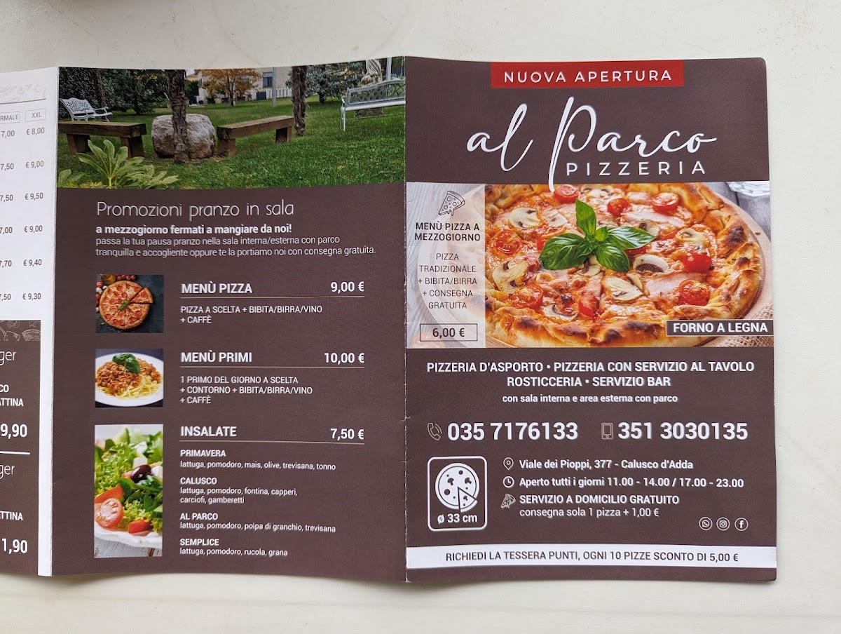 Pizzeria al Parco Photo Menu 3