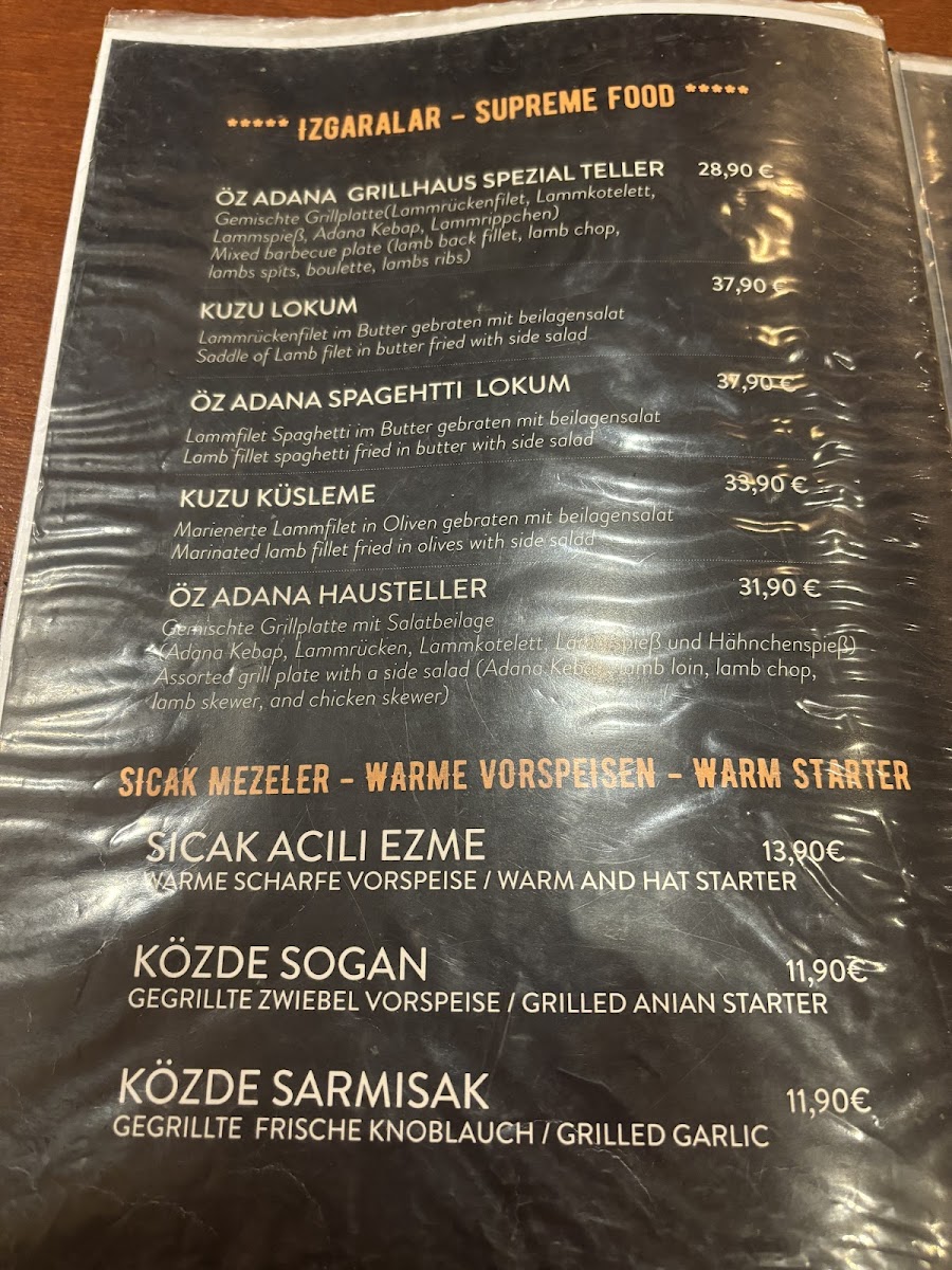 Öz Adana Grillhaus Photo Menu 1