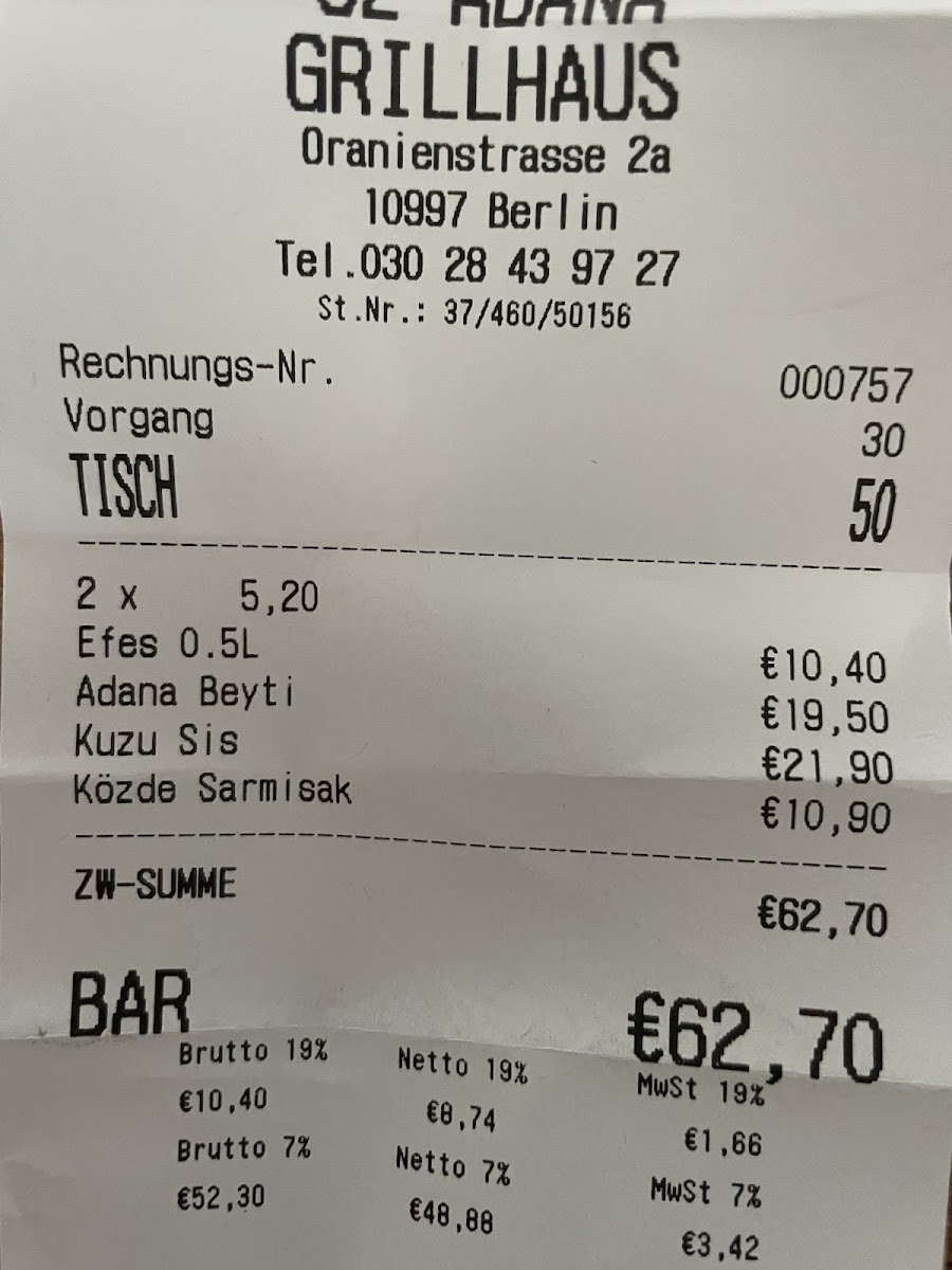 Öz Adana Grillhaus Photo Menu 6