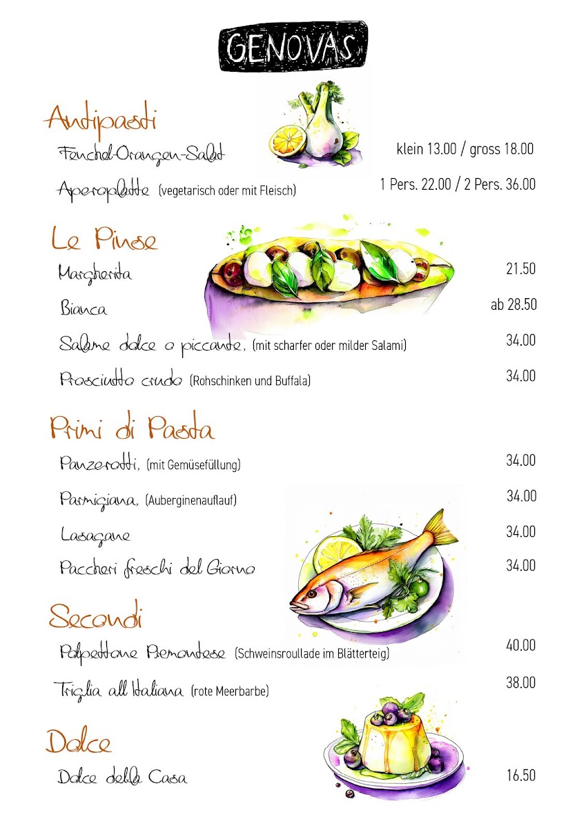 Genovas Bistro Photo Menu 1
