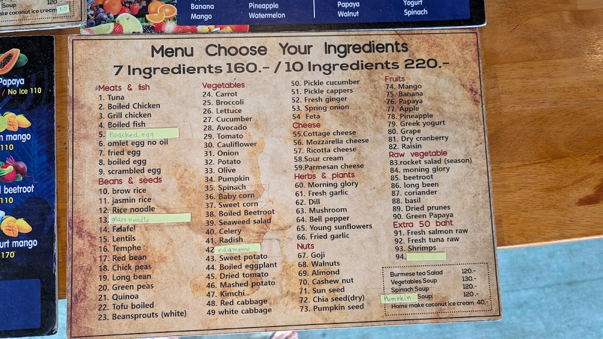 Go healthy srithanu Photo Menu 2