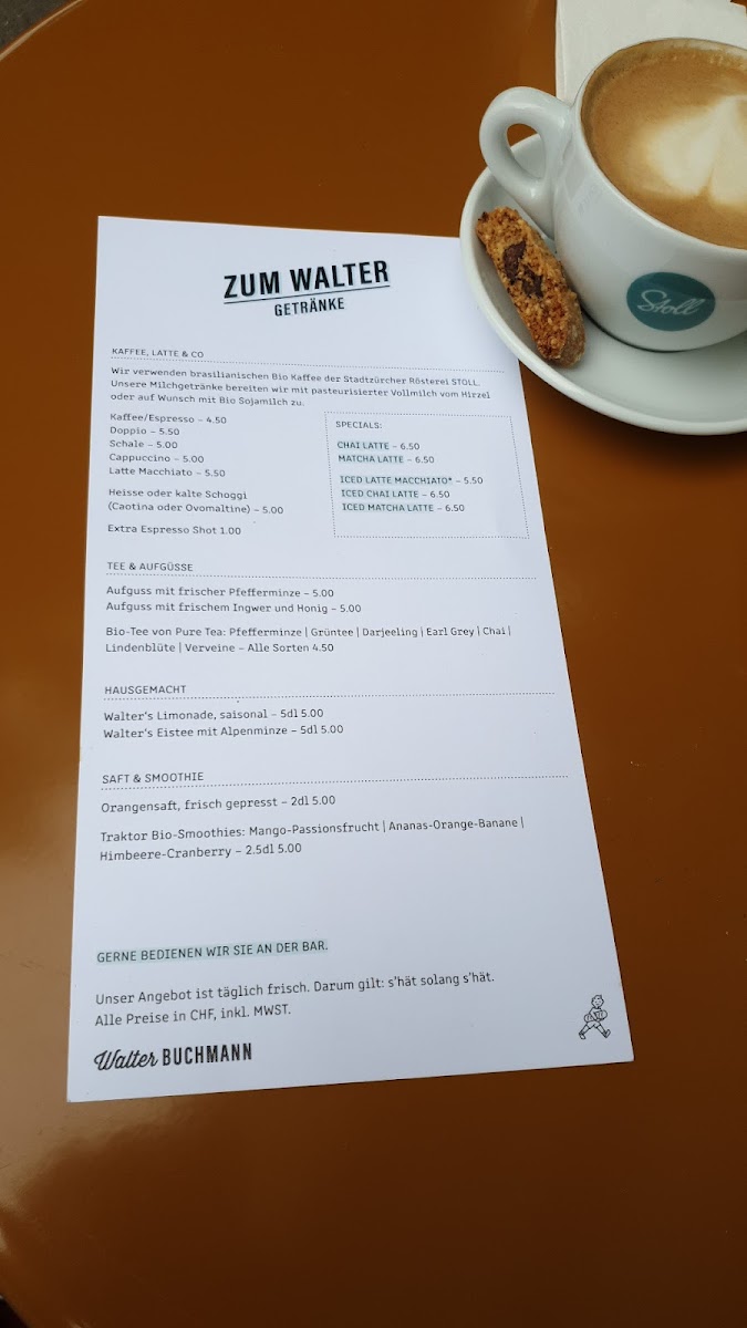 Walter Buchmann Café «zum Walter» Photo Menu 1