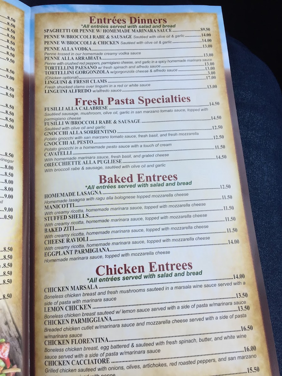 Carpanzano's Pizzeria Photo Menu 1