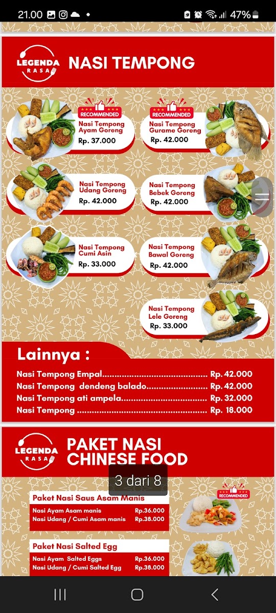 NASI TEMPONG JOSS (By.LEGENDA RASA) Photo Menu 4