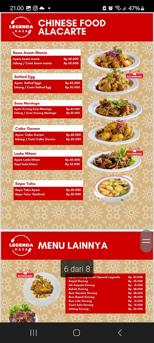 NASI TEMPONG JOSS (By.LEGENDA RASA) Photo Menu 8