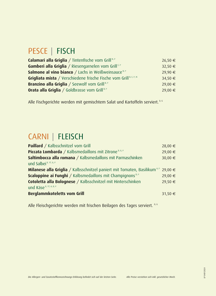 Trattoria La Piazza Photo Menu 3
