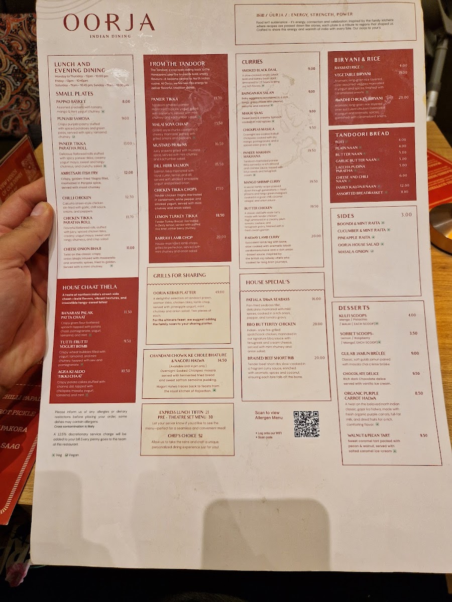 Oorja Indian Dining Photo Menu 10