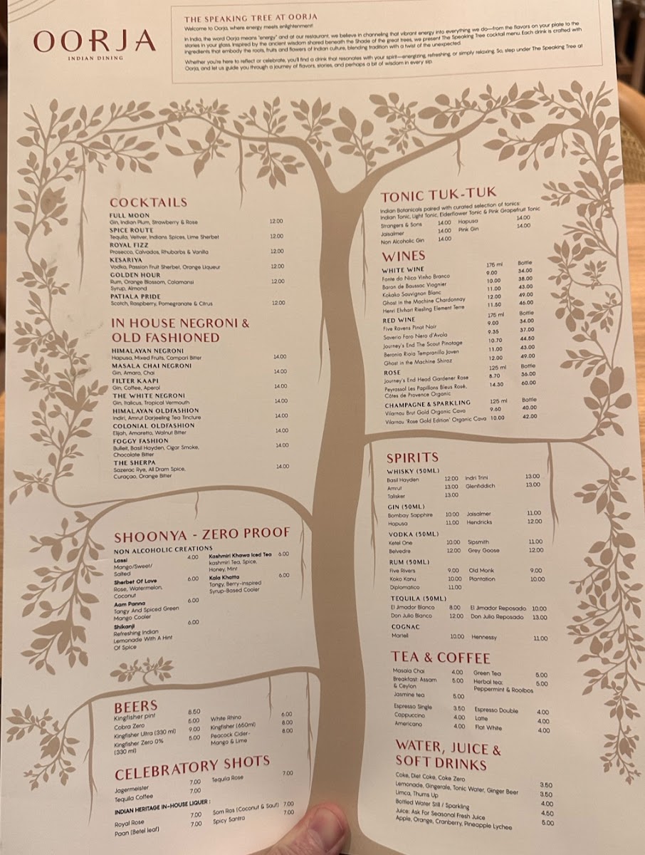 Oorja Indian Dining Photo Menu 4