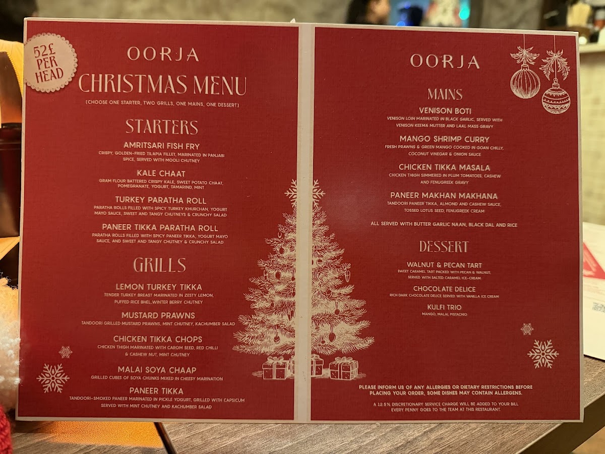 Oorja Indian Dining Photo Menu 6