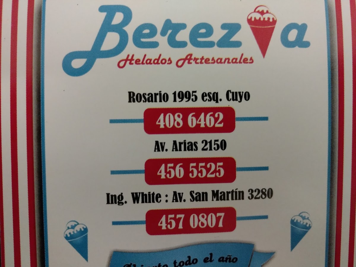 Heladería Berezia - Villa Rosas Photo Menu 3