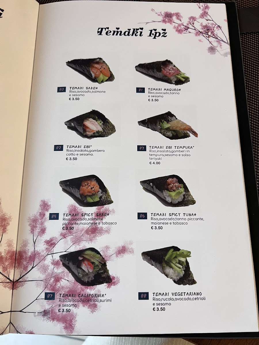 SUSHI KIYOMI URBANIA LE BARACCHE Photo Menu 1