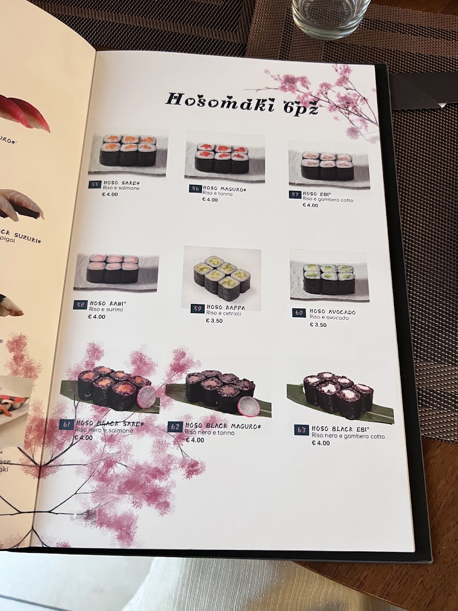 SUSHI KIYOMI URBANIA LE BARACCHE Photo Menu 6