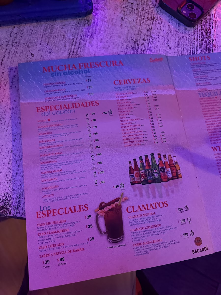 El Costeñito Photo Menu 3
